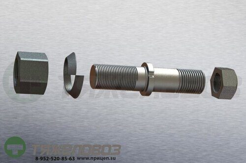 Шпилька колесная в сборе SAF, BPW M22x2х100 09.806.23.02.0